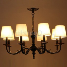 8 Light LED Retro Candle Style Chandelier