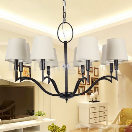 8 Light Modern Contemporary Candle Style Chandelier