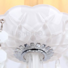 6 Light White K9 Crystal Candle Style Chandelier