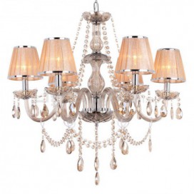 6 Light K9 Crystal Candle Style Chandelier