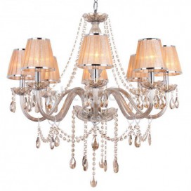 8 Light K9 Crystal Candle Style Chandelier