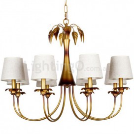 8 Light Modern Contemporary Rustic Candle Style Chandelier