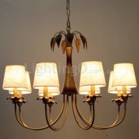 8 Light Modern Contemporary Rustic Candle Style Chandelier