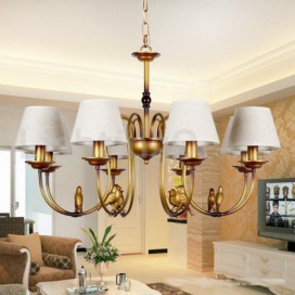 8 Light Modern Contemporary Rustic Retro Candle Style Chandelier