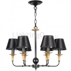 6 Light Retro Rustic Candle Style Chandelier