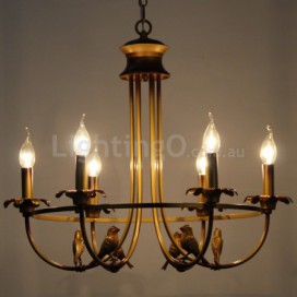 6 Light Retro Candle Style Chandelier