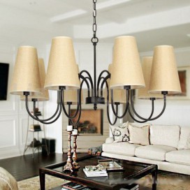 8 Light Contemporary Rustic Mediterranean Style Candle Style Chandelier