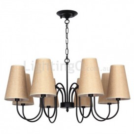 8 Light Contemporary Rustic Mediterranean Style Candle Style Chandelier