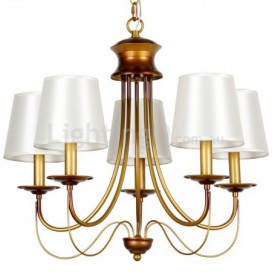 5 Light Rustic Mediterranean Style Modern Contemporary Candle Style Chandelier