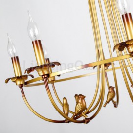 12 Light Retro Candle Style Chandelier