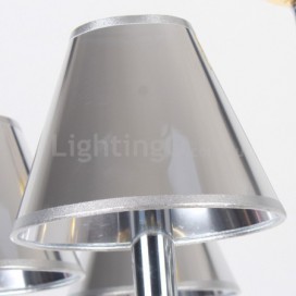 6 Light Modern Contemporary Chrome Candle Style Chandelier