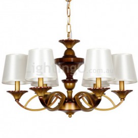 6 Light Retro Mediterranean Style Rustic Candle Style Chandelier