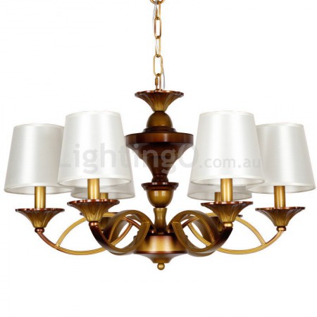 6 Light Retro Mediterranean Style Rustic Candle Style Chandelier