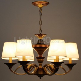 6 Light Retro Mediterranean Style Rustic Candle Style Chandelier