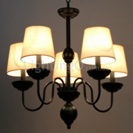 5 Light Rustic Retro Contemporary Candle Style Chandelier