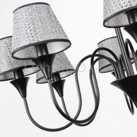 6 Light Rustic Modern Contemporary Retro Black Candle Style Chandelier