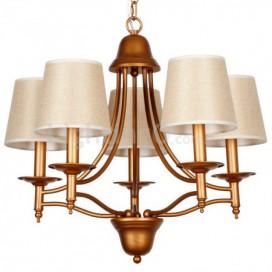 5 Light Rustic Retro Mediterranean Style Candle Style Chandelier