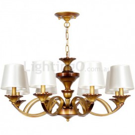 8 Light Retro Mediterranean Style Rustic Candle Style Chandelier