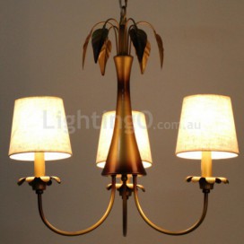 3 Light Modern Contemporary Rustic Candle Style Chandelier