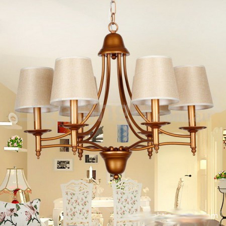 6 Light Rustic Retro Mediterranean Style Candle Style Chandelier