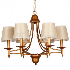6 Light Rustic Retro Mediterranean Style Candle Style Chandelier