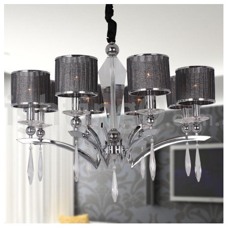 8 Light Modern Contemporary Candle Style Chandelier