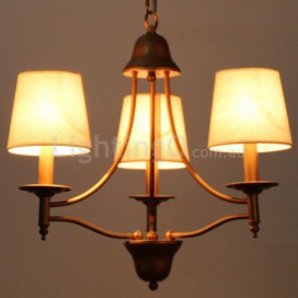 3 Light Rustic Retro Mediterranean Style Candle Style Chandelier