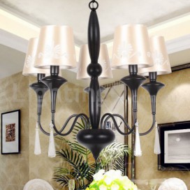 5 Light Mediterranean Style Candle Style Chandelier