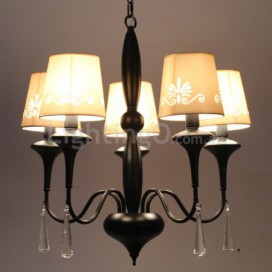 5 Light Mediterranean Style Candle Style Chandelier