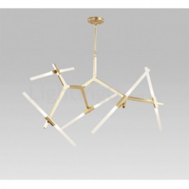 10 Light Modern/ Contemporary Chandelier (Black Golden)