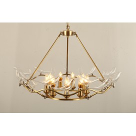 Fine Brass 9 Light Chandelier