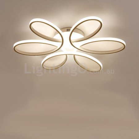 Modern Contemporary Hexapetalo Aluminum Alloy Flush Mount Ceiling Light