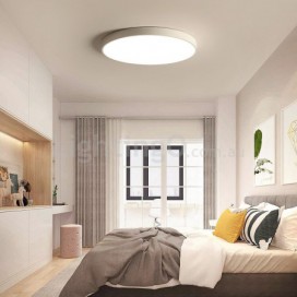 Modern Contemporary Ultra-thin Round Stainless Steel Flush Mount Ceiling Light