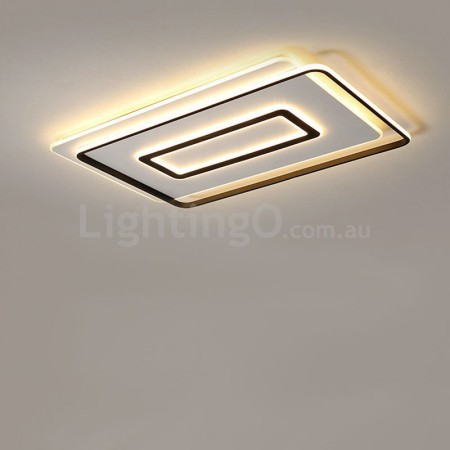 Modern Contemporary Rectangle Aluminum Alloy Flush Mount Ceiling Light