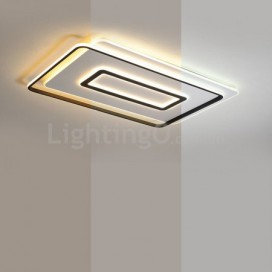 Modern Contemporary Rectangle Aluminum Alloy Flush Mount Ceiling Light