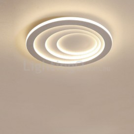 Round Modern Contemporary Stainless Steel Flush Mount Ceiling Light