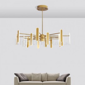 Modern Contemporary Gold Stainless Steel Chandelier