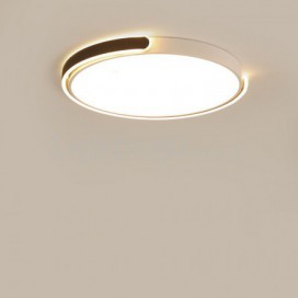 Modern Contemporary Round Stainless Steel Flush Mount Ceiling Light