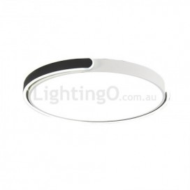 Modern Contemporary Round Stainless Steel Flush Mount Ceiling Light