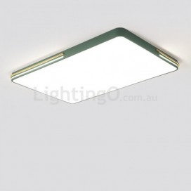 Modern Contemporary Rectangle Stainless Steel Flush Mount Ceiling Light