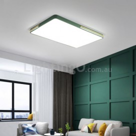 Modern Contemporary Rectangle Stainless Steel Flush Mount Ceiling Light