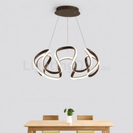 Modern Contemporary Ring Stainless Steel Chandelier
