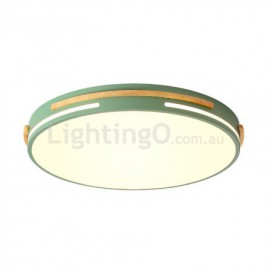 Modern Contemporary Round Stainless Steel Flush Mount Ceiling Light