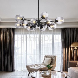 Modern Contemporary Magic Bean Glass Chandelier