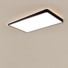 Modern Contemporary Rectangle Stainless Steel Flush Mount Ceiling Light