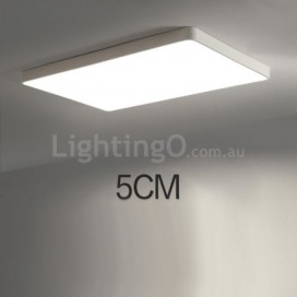 Modern Contemporary Ultra-thin Rectangle Stainless Steel Flush Mount Ceiling Light