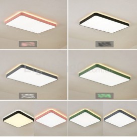 Modern Contemporary Rectangle Stainless Steel Flush Mount Ceiling Light