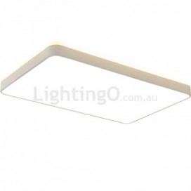 Modern Contemporary Rectangle Stainless Steel Flush Mount Ceiling Light