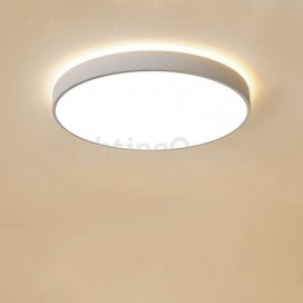 Modern Contemporary Round Stainless Steel Flush Mount Ceiling Light