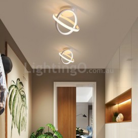 Modern Contemporary Two Rings Aluminum Alloy Flush Mount Ceiling Light